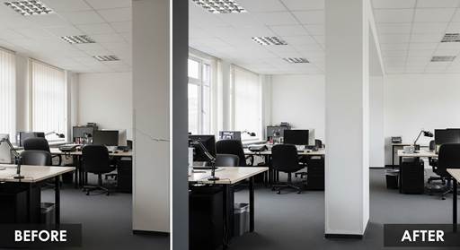 An office with many computers AI-generated content may be incorrect.